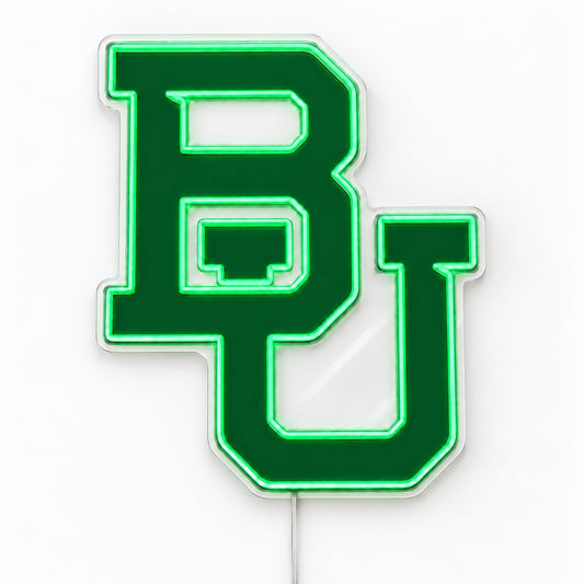 Baylor Bears LED neon sign in green