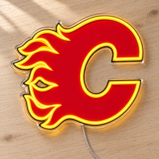 Calgary Flames LED Neon Sign product photo 2