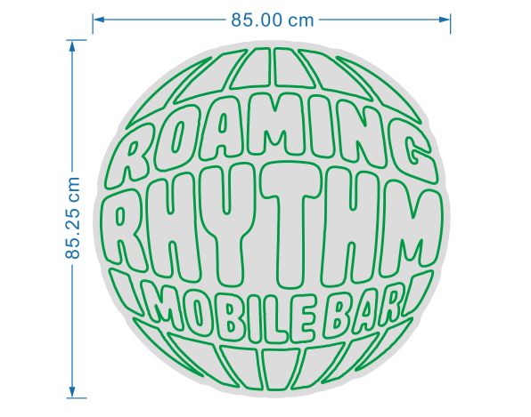 Custom design: Roaming Rhythm Mobile Bar