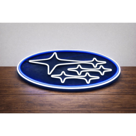 Subaru Logo Inspired LED Neon Sign product photo 1