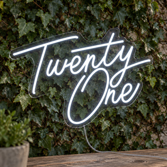 Twenty One LED Neon Sign product photo 1