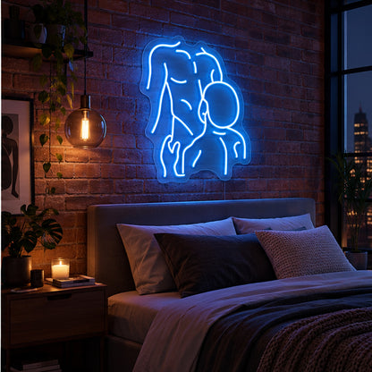 Gay Pride Two Men Neon Sign apartment decor