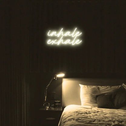 Inhale Exhale LED Neon Light Sign - Neon Lanes